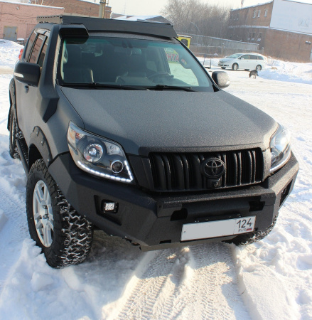Бампер передний Toyota Land Cruiser Prado 150 2009-2013 REVO под балку и ПТФ STC-TLCP150-BFR-C1-L1L4