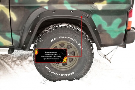 Расширители колесных арок Русская Артель Nissan Patrol Y60  RNP60-052602