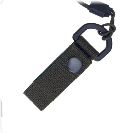 Страховочный тренчик CORD из паракорда с креплением на ремень и карабином (black)  TR.KB.B