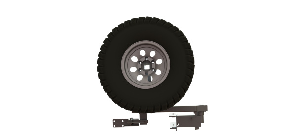 Калитка в штатный бампер Toyota Land Cruiser 76 с квадратом под фаркоп STC-TLC76-G