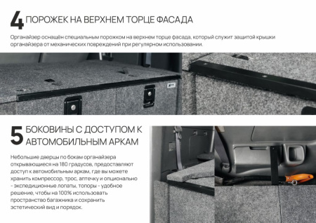 Спальник-органайзер Toyota Land Cruiser 76 коврики, кухонный модуль, люки TLC760014