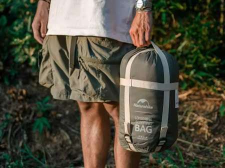 Мешок спальный Naturehike Lingdong, 225х75см, (ТК: +12C), (правый), зеленый CNK2300SD016-LD150AGR