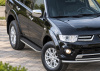 Фото изделия: Порог-площадка Premium A173ALP + комплект крепежа Rival Mitsubishi Pajero Sport 2008-2013-2016 A173ALP.4003.1 — изображение 1