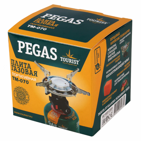 Горелка газовая TOURIST PEGAS, под резьбовой баллон  TM-070