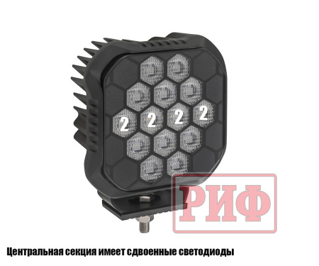 Светодиодная фара рабочего света РИФ 112x112x50 мм 90W LED W1390-HF