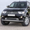 Фото изделия: Защита переднего бампера d76+d42 Rival Mitsubishi Pajero Sport 2008-2013-2016 R.4007.002