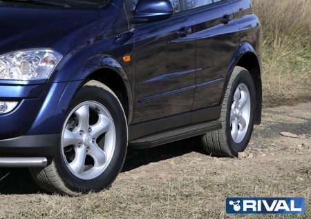 Порог "Premium-Black" RIVAL Great Wall/ Mitsubishi/ Nissan/ Renault Duster/ Ssang Yong/ Suzuki  A173ALB