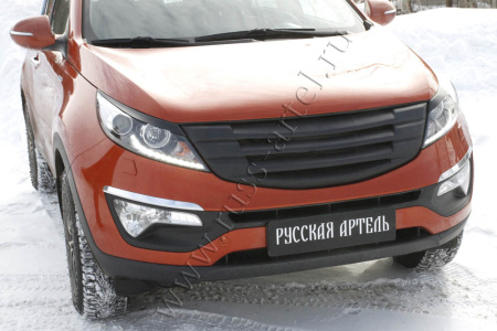 Накладки на передние фары (реснички) Русская артель KIA Sportage  REKS-010200