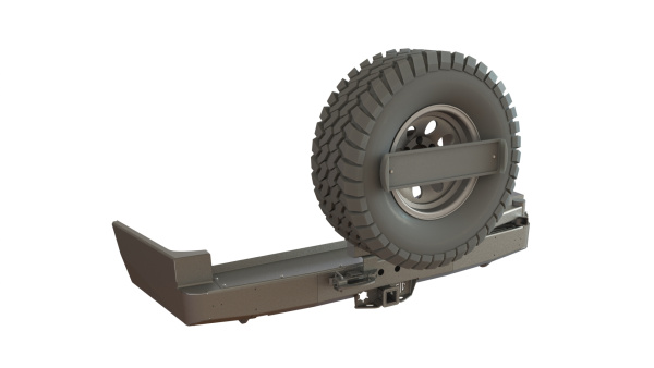 Бампер задний Toyota Land Cruiser 100 калитка центр STC-TLC100-BR-C1