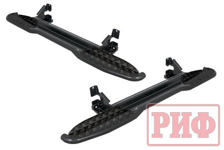 Пороги РИФ силовые Toyota Land Cruiser Prado 150 (чёрные) RIF150-40000-BL