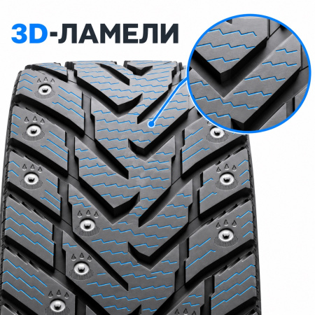 Технологии и конструкция шины: Шина IKON Tyres 245/75 R16 111T Character Ice 8 SUV Studded (Nordman 8 SUV) шипованные TS78068