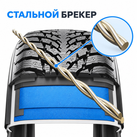 Технологии и конструкция шины: Шина IKON Tyres Autograph Ice 9 265/65 R17 116T XL SUV шипованные TS72242