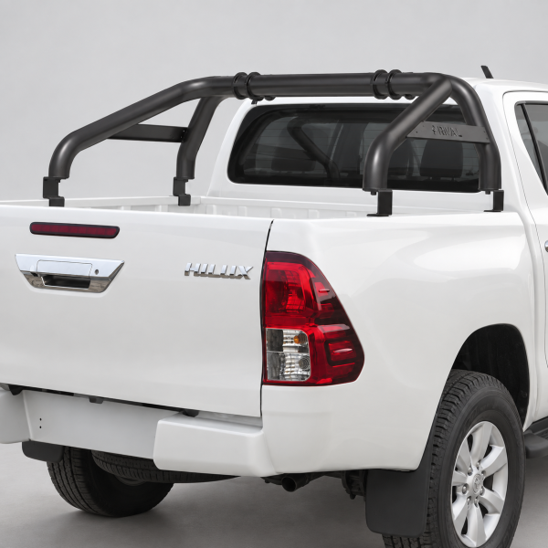 Фото для каталога: Дуги кузова черные d76 Rival Toyota Hilux 2015- R.5716.010.PB