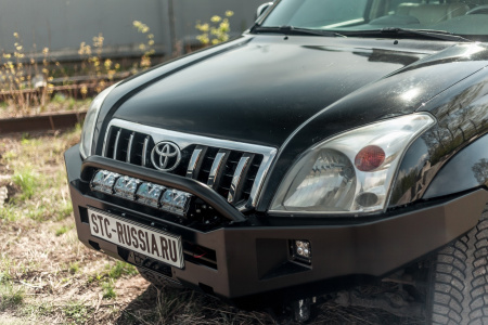 Бампер передний Toyota Land Cruiser Prado 120 REVO под балку и ПТФ STC-TLCP120-BFR-C1-L1L4