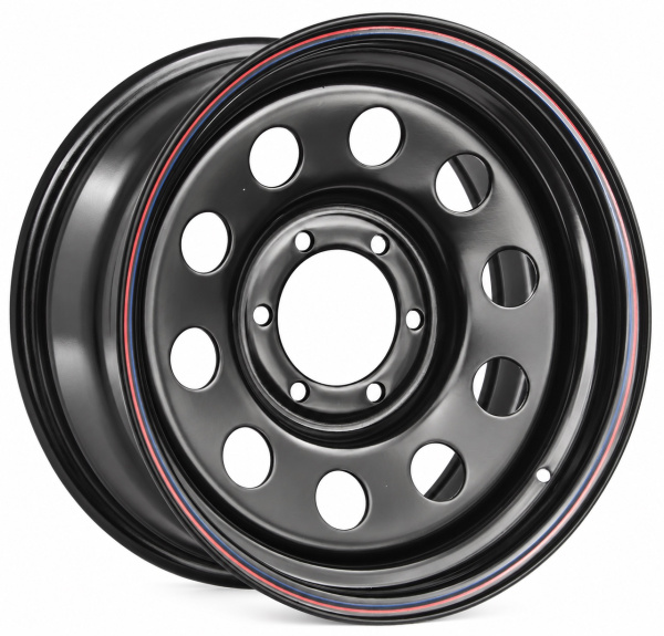 Фото колёсного диска: Диск усиленный Nissan Navara D40 3.0TD стальной черный 6x114,3 8xR17 d66 ET-0