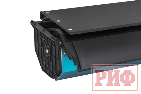 Крышка кузова РИФ для Mitsubishi L200 2024+, роллета раздвижная, алюминиевая, черная 1550x1533 мм ZM53B