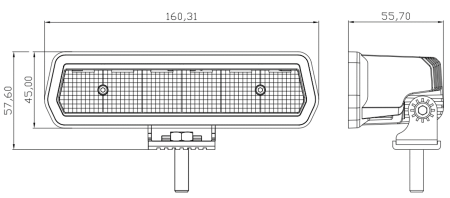 Светодиодная фара водительского света РИФ 160 мм 30W LED W0830D-P7