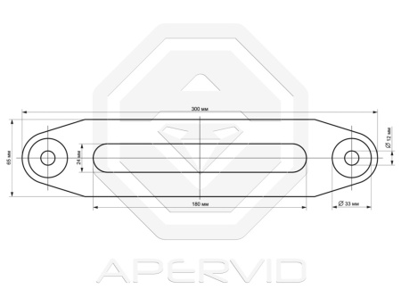 Клюз алюминиевый под синтетический трос для лебедок 8000-12000 lbs R-APERVID-12000