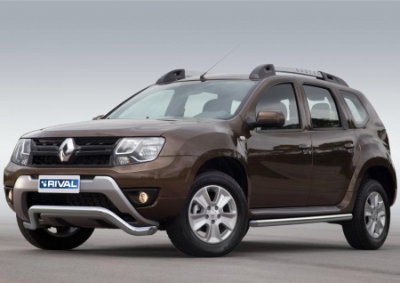 Защита переднего бампера d57 волна RIVAL Renault Duster 2015-  R.4703.003