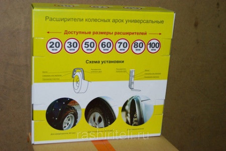 Расширители арок универсальные EXPAN-80x6