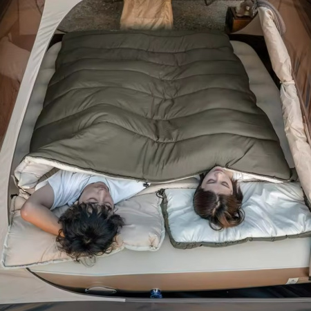 Мешок спальный Naturehike Lingdong, 225х75см, (ТК: +12C), (правый), зеленый CNK2300SD016-LD150AGR