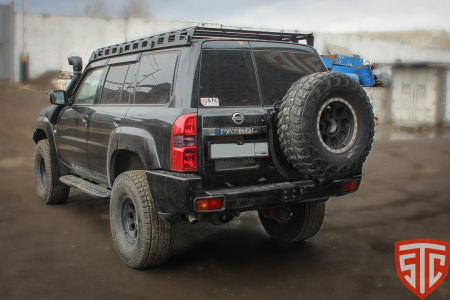 Калитка в штатный бампер Nissan Patrol Y61 2004+ STC-NPY61/04-G