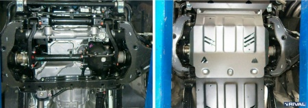 Защита картера RIVAL Fiat Fullback /Mitsubishi L200/Mitsubishi Pajero Sport  2333.4041.1.6