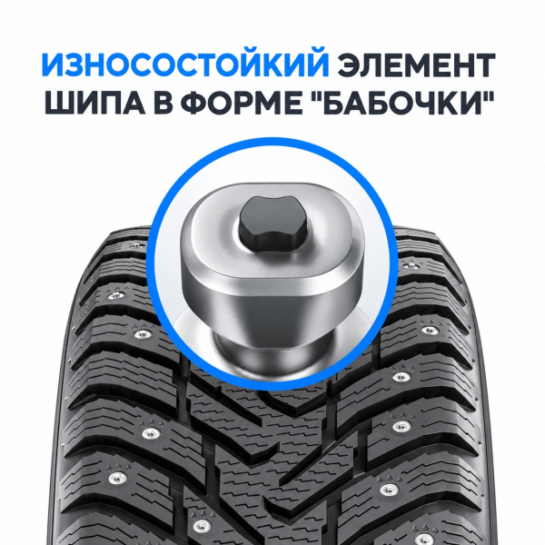Технологии и конструкция шины: Шина IKON Tyres 235/65 R18 110T XL Character Ice 8 SUV Studded (Nordman 8 SUV) шипованные TS78088