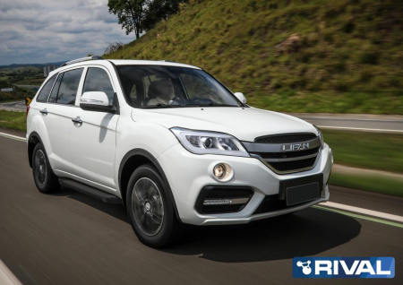 Порог "Black" RIVAL Suzuki Vitara 2015-/Ford Ecosport 2014-/ Lifan X60 2012-2016/ Lifan X60 2016-  F160ALB