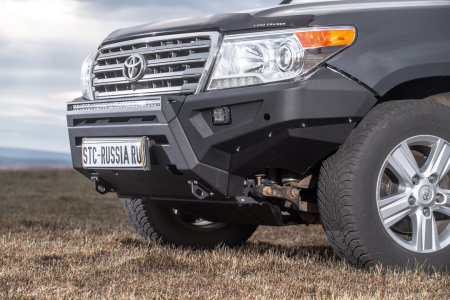 Бампер передний Toyota Land Cruiser 200 2008-2015 под балку и ПТФ STC-TLC200/08-BF-C1-L1L4