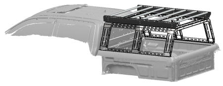 Багажник экспедиционный Sollers ST8 2024+ для грузового каркаса STC STC-SST8/24-CFS-TR4