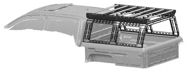 Багажник экспедиционный Sollers ST8 2024+ для грузового каркаса STC STC-SST8/24-CFS-TR4
