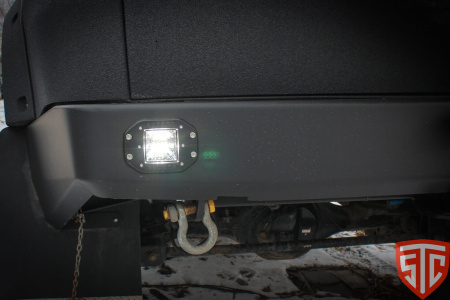 Бампер задний Mitsubishi Pajero Sport 2008-2015 калитка центр, под ПТФ STC-MPS2-BR-C1-L2