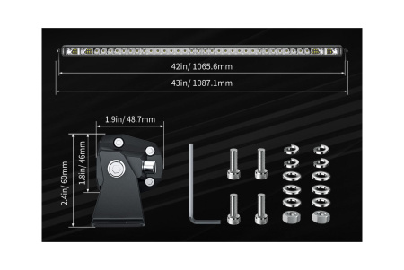 Светодиодная фара комбинированного света AURORA 1016 мм 200W LED ALO-S5D1-40-H